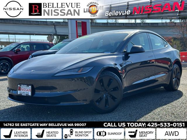 Stealth Gray 2024 Tesla Model 3 Long Range AWD Sedan All-Wheel Drive 1-Speed Automatic