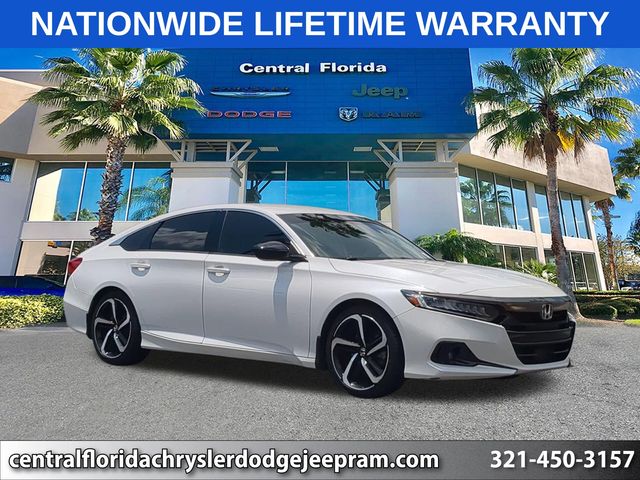 Platinum White Pearl 2022 Honda Accord Sedan Front-Wheel Drive Continuously Variable Transmission