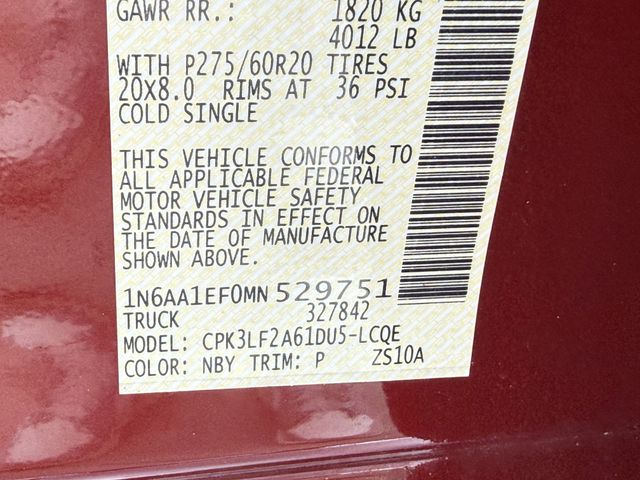 2021 Nissan Titan Platinum Reserve Red at Cook Ford