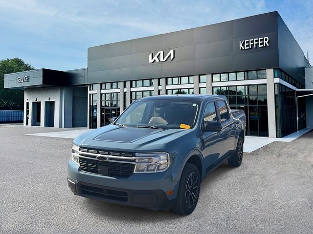 Blue Metallic 2022 Ford Maverick Lariat SuperCrew FWD Pickup Truck Front-Wheel Drive Continuously Variable Transmission