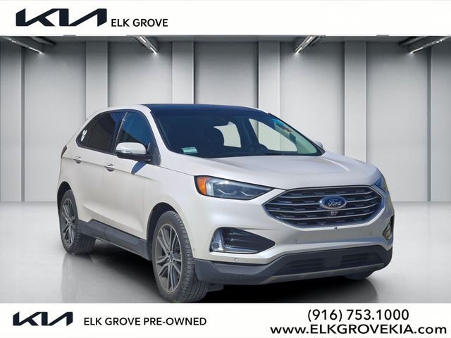 White Platinum Clearcoat Metallic 2019 Ford Edge SUV / Crossover All-Wheel Drive 8-Speed Automatic