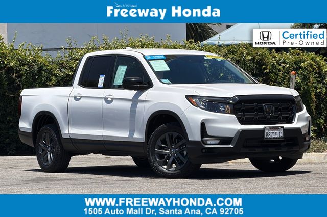 Platinum White Pearl 2025 Honda Ridgeline Pickup Truck All-Wheel Drive 9-Speed Automatic
