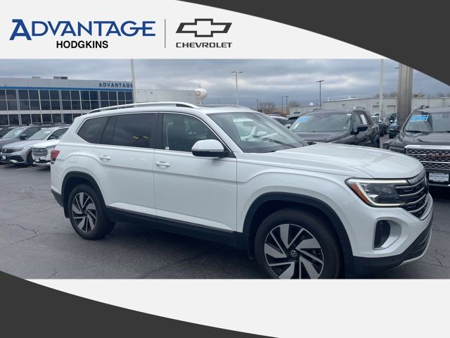 Pure White 2024 Volkswagen Atlas SEL 4Motion AWD SUV / Crossover All-Wheel Drive Automatic