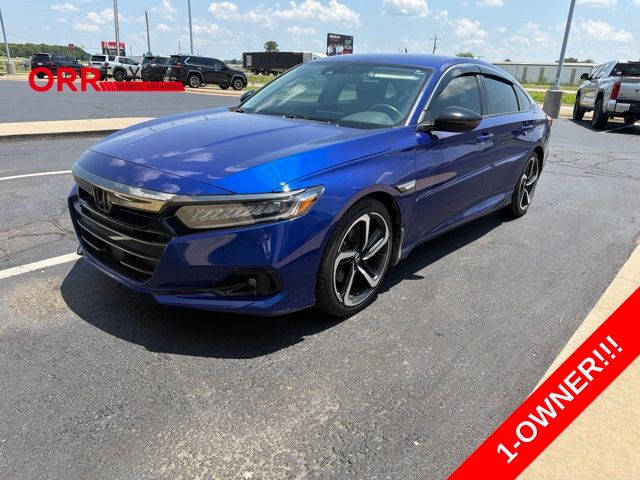 Blue 2022 Honda Accord Sedan Front-Wheel Drive Continuously Variable Transmission