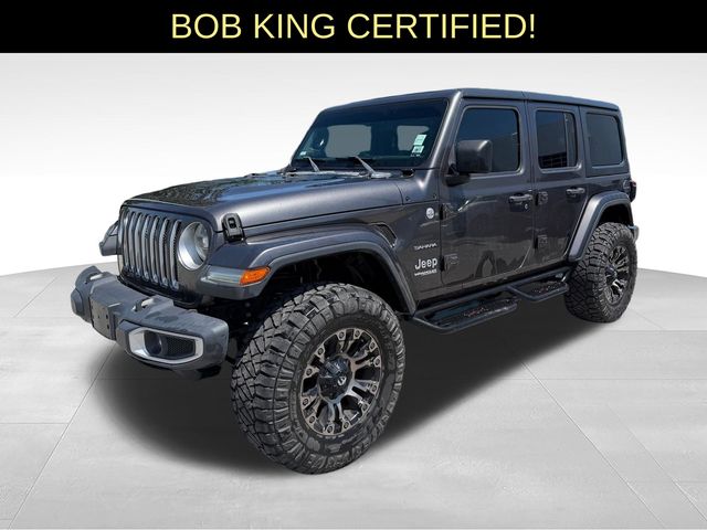 Gray (Granite Crystal Metallic Clearcoat) 2018 Jeep Wrangler Unlimited Sahara 4WD SUV / Crossover Four-Wheel Drive 6-Speed Manual