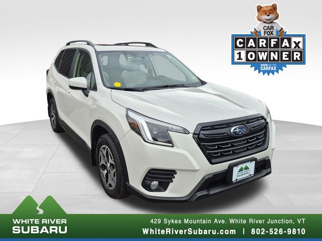 Crystal White Pearl 2023 Subaru Forester Premium Crossover AWD SUV / Crossover All-Wheel Drive Continuously Variable Transmission
