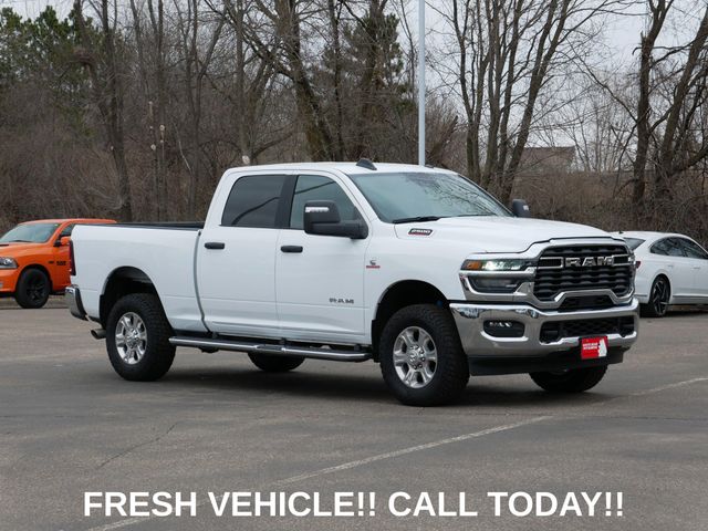 Bright White Clearcoat 2025 RAM 2500 Big Horn Crew Cab 4WD Pickup Truck Four-Wheel Drive 8-Speed Automatic