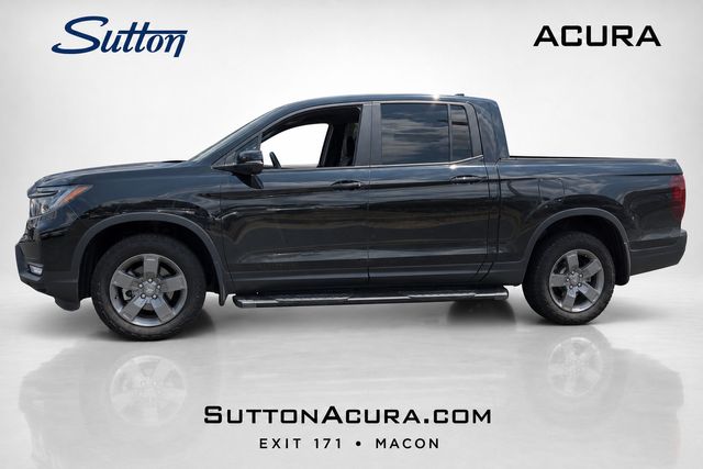 Crystal Black Pearl 2025 Honda Ridgeline Pickup Truck All-Wheel Drive 9-Speed Automatic