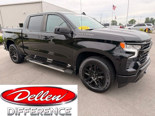 Black 2024 Chevrolet Silverado 1500 Pickup Truck Four-Wheel Drive Automatic