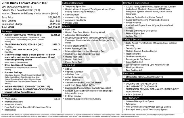 Buick Enclave Avenir AWD