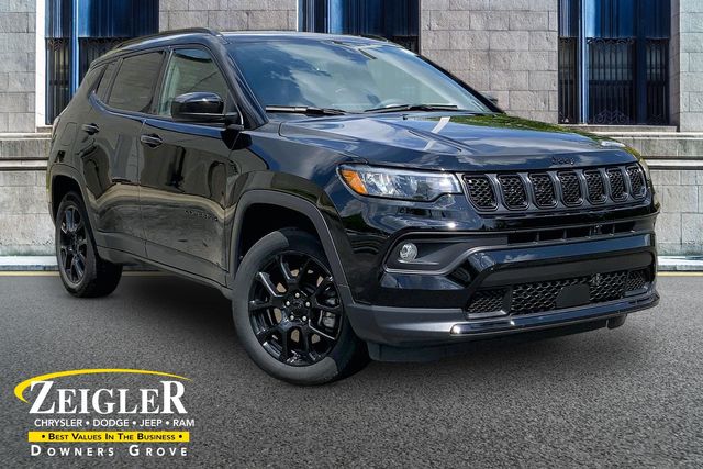 Diamond Black Crystal Pearlcoat 2023 Jeep Compass SUV / Crossover Four-Wheel Drive 8-Speed Automatic