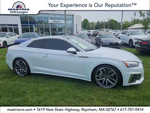 Glacier White 2023 Audi A5 Coupe All-Wheel Drive 7-Speed Automatic