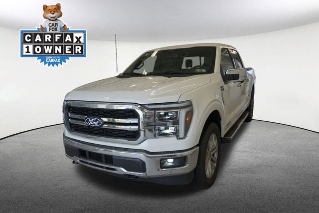 White Metallic 2025 Ford F-150 Lariat SuperCrew 4WD Pickup Truck Four-Wheel Drive Automatic