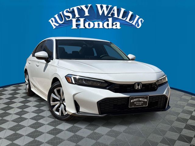 Platinum White Pearl 2026 Honda Civic Sedan Front-Wheel Drive Continuously Variable Transmission