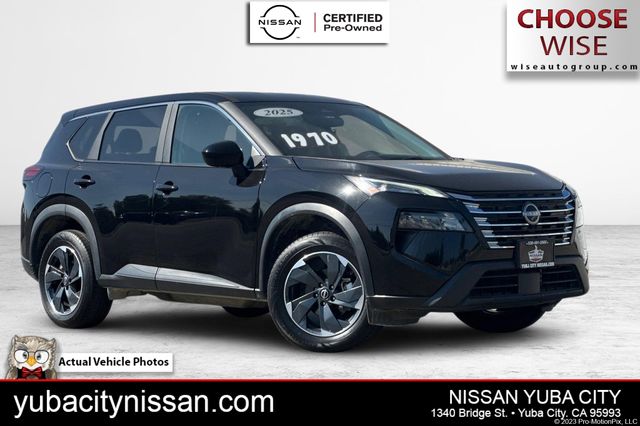 Super Black 2025 Nissan Rogue SUV / Crossover All-Wheel Drive Continuously Variable Transmission