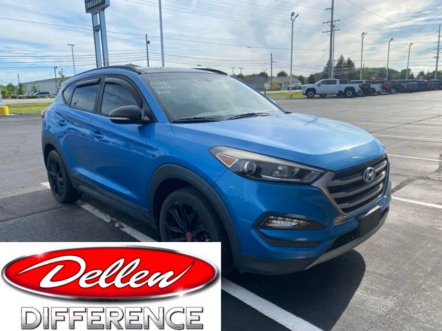 Caribbean Blue 2017 Hyundai Tucson SUV / Crossover All-Wheel Drive 7-Speed Automatic