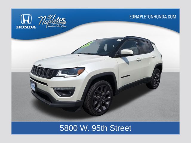 Pearl White Tri-Coat 2020 Jeep Compass High Altitude 4WD SUV / Crossover Four-Wheel Drive 9-Speed Automatic