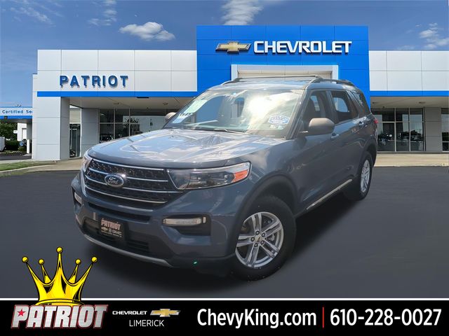 Blue 2021 Ford Explorer XLT AWD SUV / Crossover All-Wheel Drive Automatic