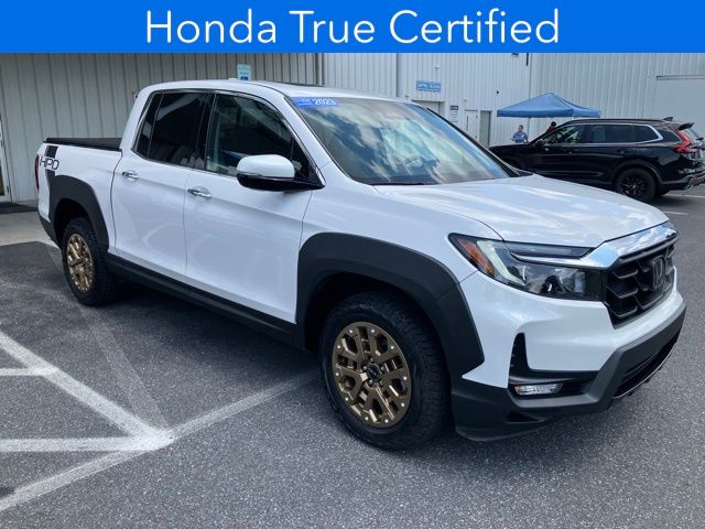 Platinum White Pearl 2023 Honda Ridgeline Pickup Truck All-Wheel Drive 9-Speed Automatic