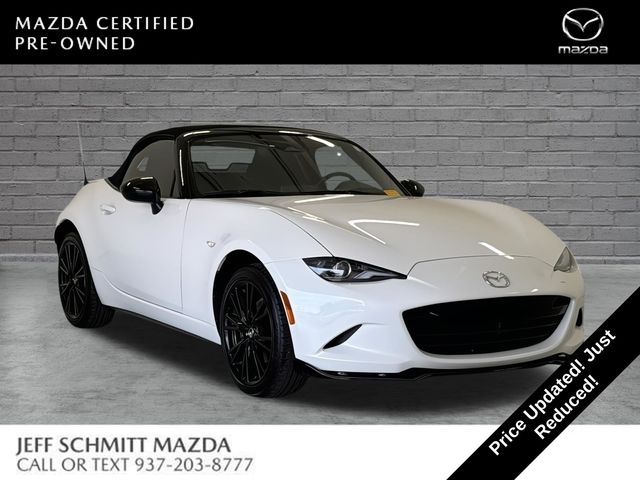 Snowflake White Pearl Mica 2025 Mazda MX-5 Miata Convertible Rear-Wheel Drive 6-Speed Manual