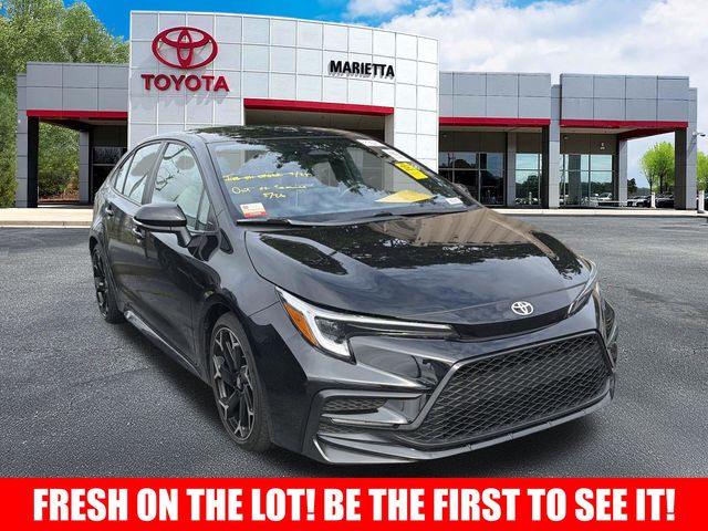 Midnight Black Metallic 2025 Toyota Corolla FX FWD Sedan Front-Wheel Drive Continuously Variable Transmission