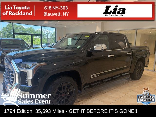 Midnight Black Metallic 2024 Toyota Tundra 1794 Edition CrewMax Cab 4WD Pickup Truck Four-Wheel Drive Automatic