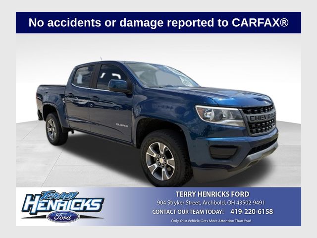 Pacific Blue Metallic 2019 Chevrolet Colorado Pickup Truck Four-Wheel Drive 8-Speed Automatic