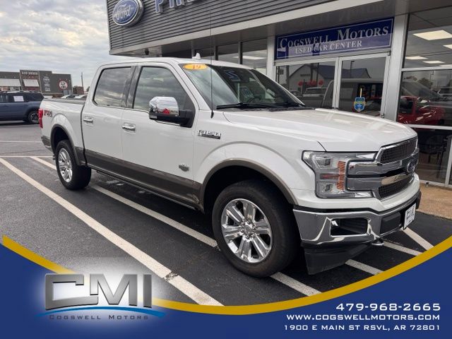 White Platinum 2019 Ford F-150 Pickup Truck Four-Wheel Drive Automatic