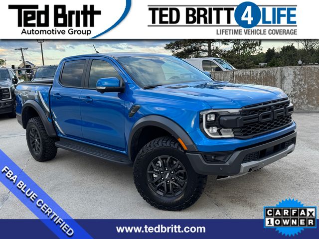 Blue Metallic 2025 Ford Ranger Raptor SuperCrew 4WD Pickup Truck Four-Wheel Drive Automatic