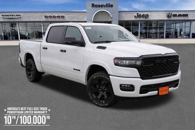 Bright White Clearcoat 2026 RAM 1500 Big Horn Crew Cab 4WD Pickup Truck Four-Wheel Drive 8-Speed Automatic