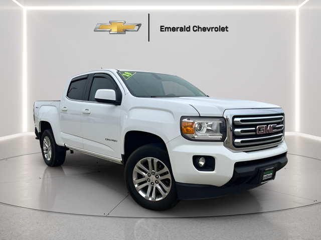 White 2018 GMC Canyon SLE Crew Cab 4WD Pickup Truck Four-Wheel Drive 8-Speed Automatic