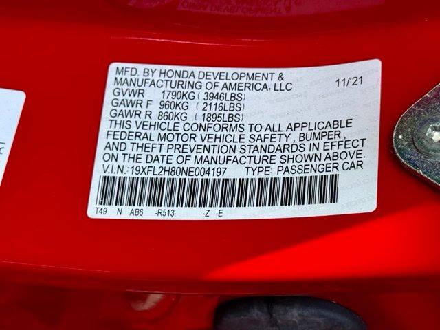Used 2022 Honda Civic Hatchback Hatchback