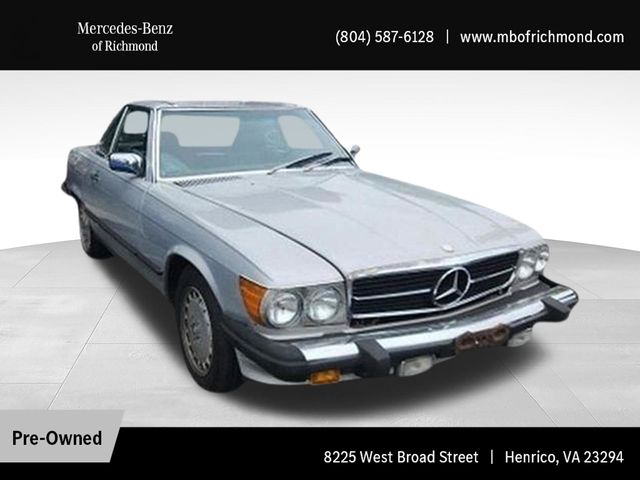 Silver 1987 Mercedes-Benz SL-Class 560SL Convertible Rear-Wheel Drive 4-Speed Automatic