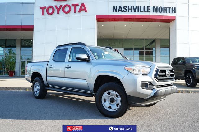 Celestial Silver Metallic 2023 Toyota Tacoma SR V6 Double Cab 4WD Pickup Truck Four-Wheel Drive 6-Speed Automatic