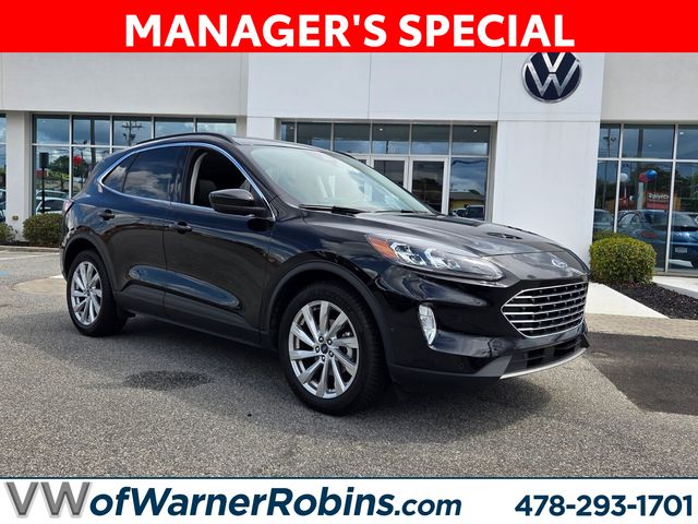Black Metallic 2021 Ford Escape Hybrid Titanium AWD SUV / Crossover All-Wheel Drive Continuously Variable Transmission