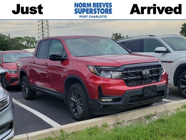 Red 2025 Honda Ridgeline Pickup Truck All-Wheel Drive 9-Speed Automatic