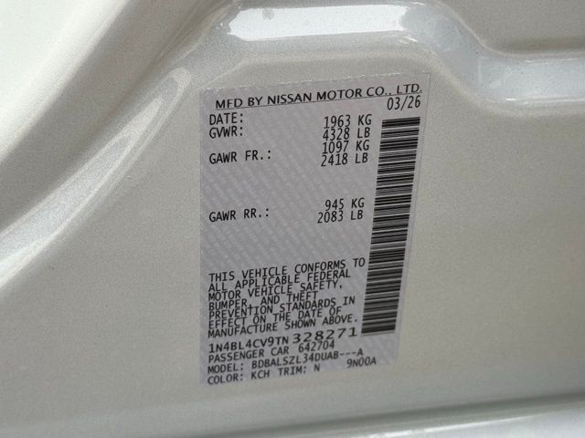 New 2026 Nissan Altima Sedan