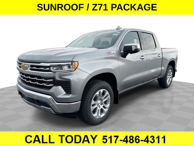 Sterling Gray Metallic 2026 Chevrolet Silverado 1500 LTZ Crew Cab 4WD Pickup Truck Four-Wheel Drive Automatic