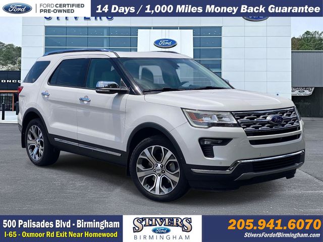 White Platinum Metallic Tri-Coat 2019 Ford Explorer SUV / Crossover All-Wheel Drive 6-Speed Automatic