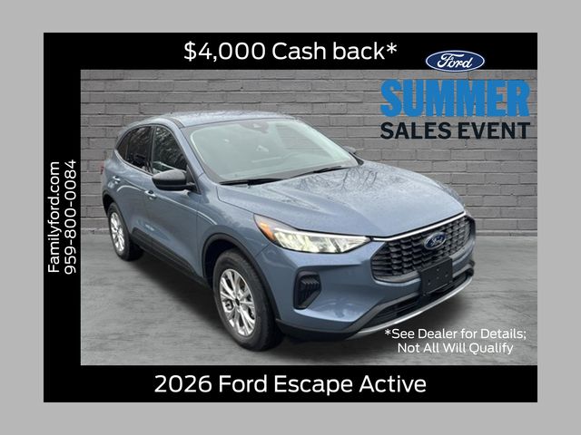 Vapor Blue Metallic 2026 Ford Escape SUV / Crossover All-Wheel Drive 8-Speed Automatic