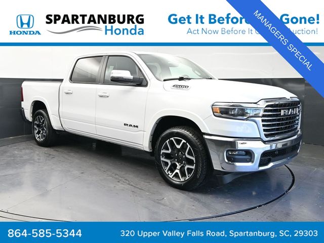Bright White Clearcoat 2025 RAM 1500 Pickup Truck Four-Wheel Drive 8-Speed Automatic