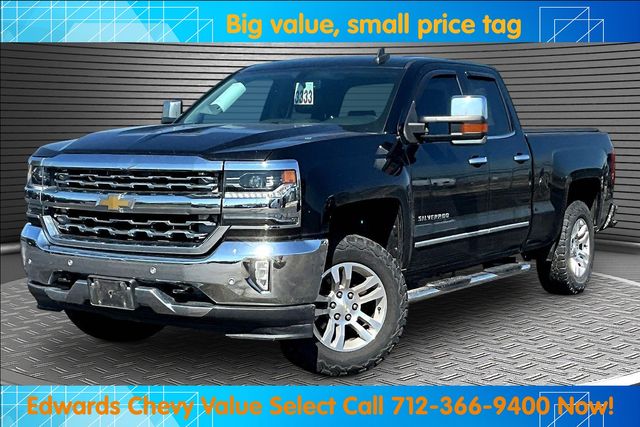 Black 2016 Chevrolet Silverado 1500 Pickup Truck Four-Wheel Drive 6-Speed Automatic Overdrive