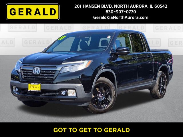 Black 2017 Honda Ridgeline Pickup Truck All-Wheel Drive 6-Speed Automatic