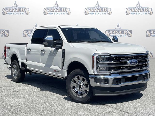 White Metallic 2025 Ford F-250 Super Duty King Ranch Crew Cab 4WD Pickup Truck Four-Wheel Drive Automatic