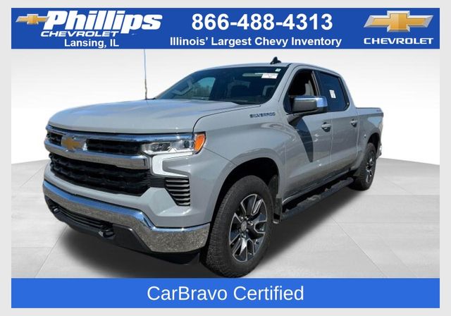 Slate Gray Metallic 2024 Chevrolet Silverado 1500 LT Crew Cab 4WD Pickup Truck Four-Wheel Drive 8-Speed Automatic