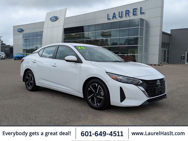 White (Fresh Powder) 2024 Nissan Sentra Sedan Front-Wheel Drive Continuously Variable Transmission