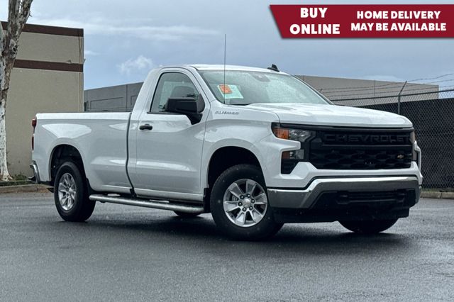 Summit White 2025 Chevrolet Silverado 1500 Work Truck Regular Cab LB RWD Pickup Truck 4X2 Automatic