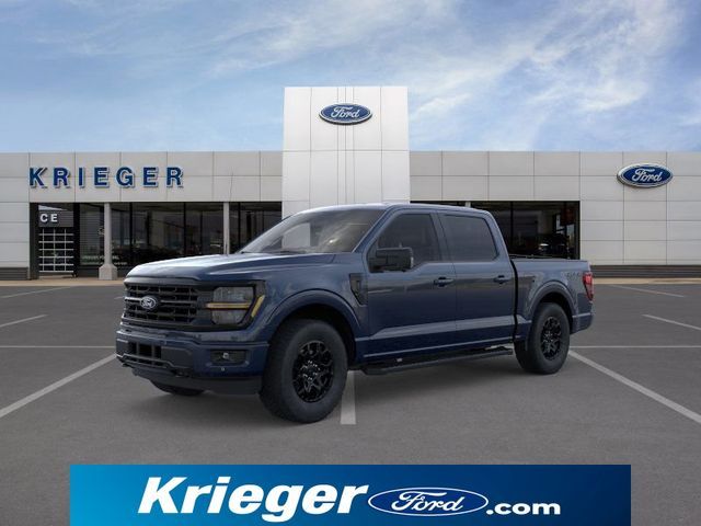 Blue Metallic 2025 Ford F-150 XLT SuperCrew 4WD Pickup Truck Four-Wheel Drive Automatic