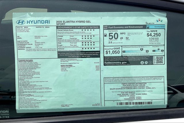 2025 Hyundai Elantra Hybrid SEL Sport photo