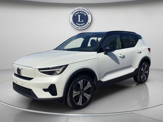 Crystal White 2023 Volvo XC40 Recharge SUV / Crossover All-Wheel Drive 1-Speed Automatic